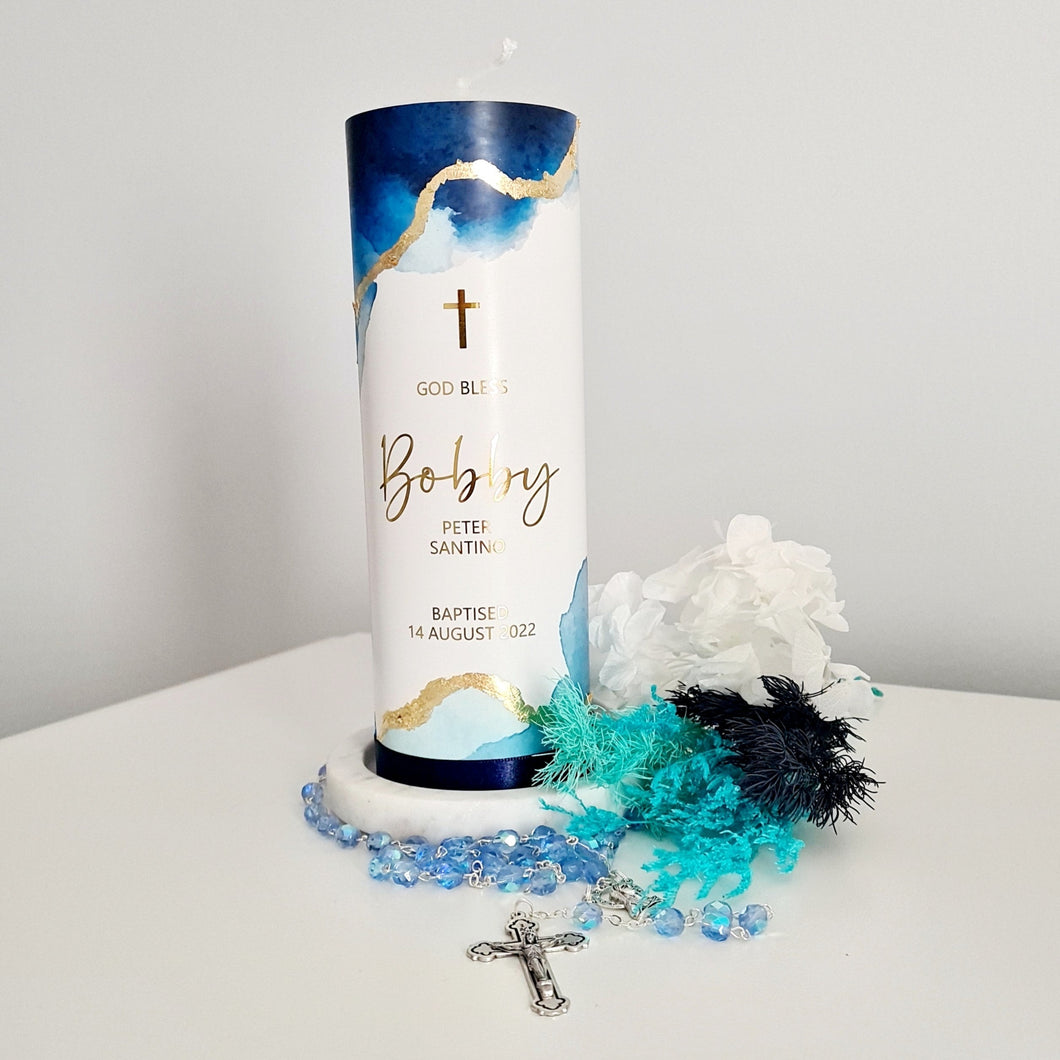 Personalised Baptism Christening Candle