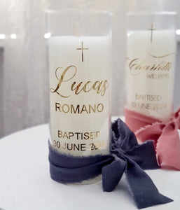 Personalised Baptism Christening Candle