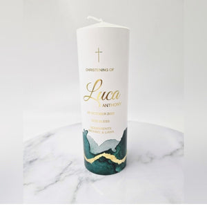 "Luca" Baptism Christening Candle