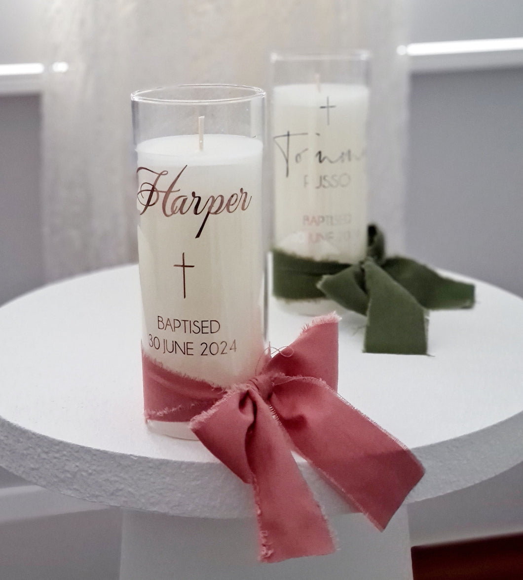 Personalised Baptism Christening Candle