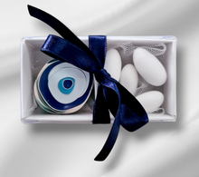 Load image into Gallery viewer, Navy blue eye keyring bombonniere