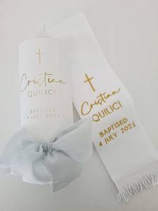 Personalised Baptism Christening Candle