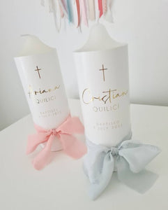 Personalised Baptism Christening Candle