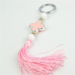 Pink cross keyring bombonniere